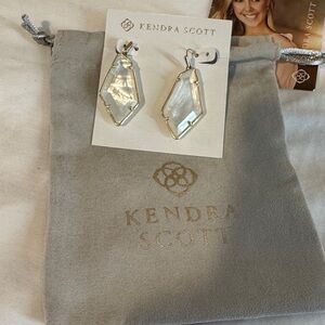 Kendra Scott Gold and White Earrings